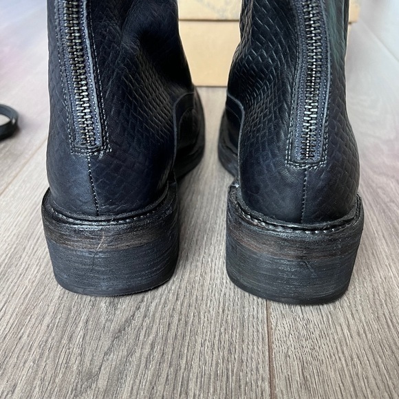 Free People Santa Fe Lace Up Boot In Black Embossed Size 39 - Picture 8 of 12
